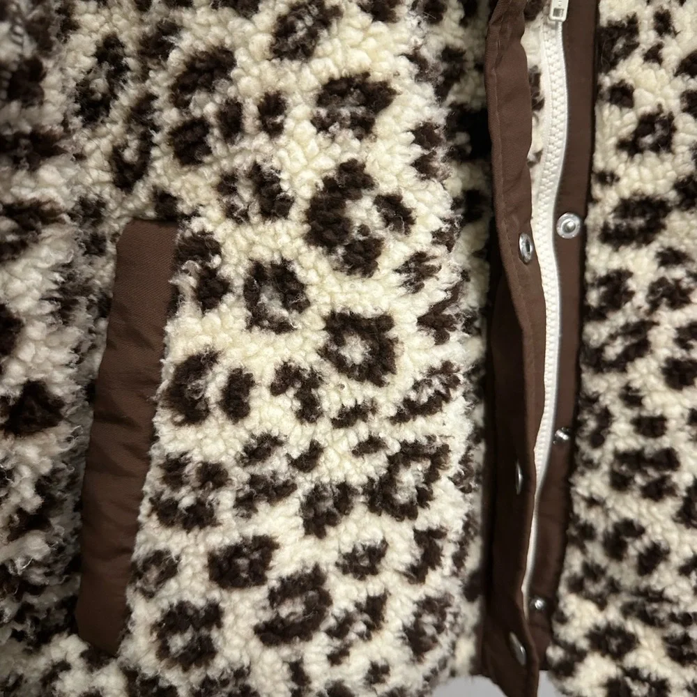 Levi's Valley Sherpa Jacket - Cream and Brown Teddy Jacket - Picture 3 of 3